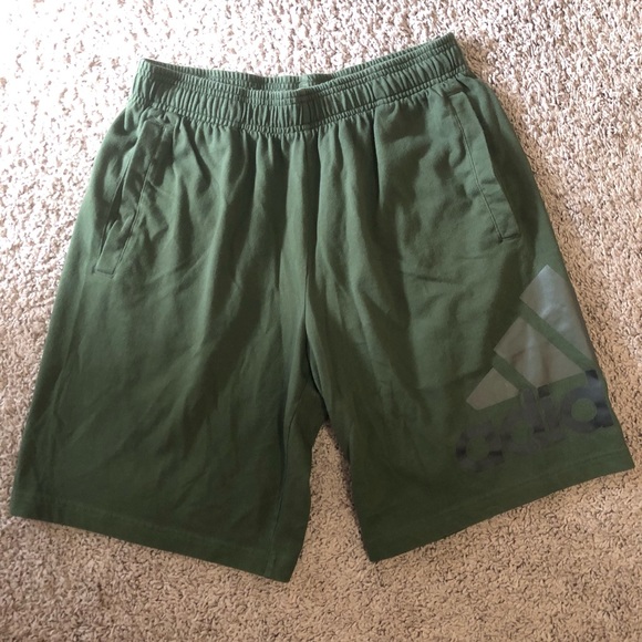 Adidas Shorts In Olive Green - Picture 1 of 6
